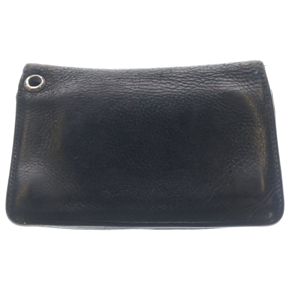 Chrome Hearts Cross Ball Button Leather Wallet Black — view 2