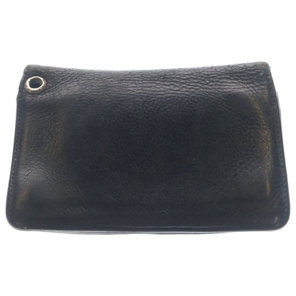 Chrome Hearts Cross Ball Button Leather Wallet Black — view 2