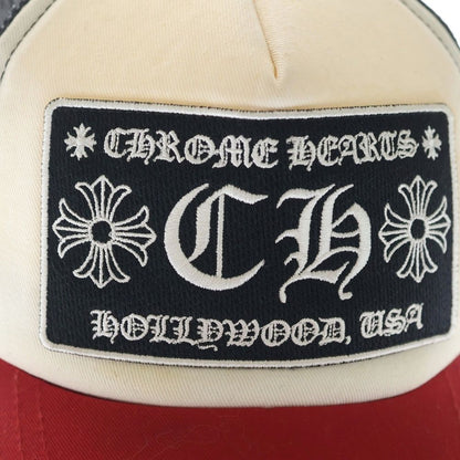 Chrome Hearts Trucker Cap Truck Khaki Cap CH Mesh Cap with Patch Cross Ball — view 6