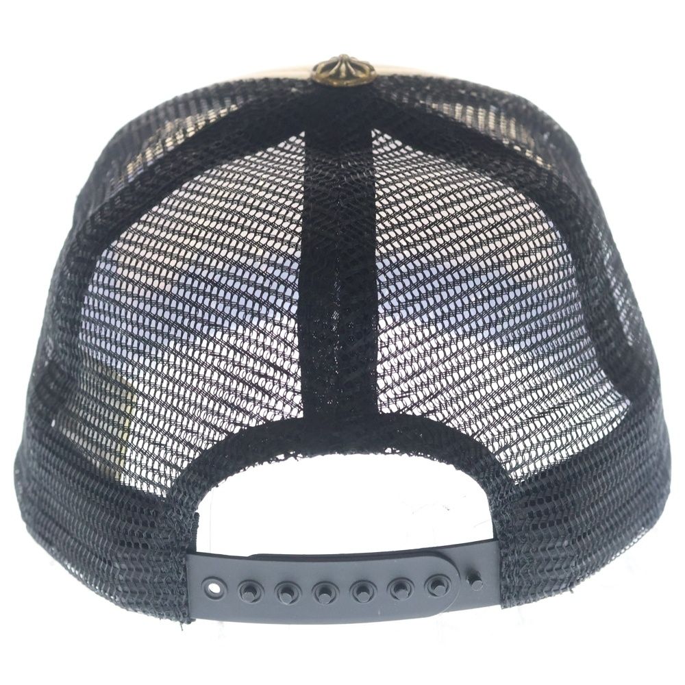 Chrome Hearts Trucker Cap Truck Khaki Cap CH Mesh Cap with Patch Cross Ball — view 2