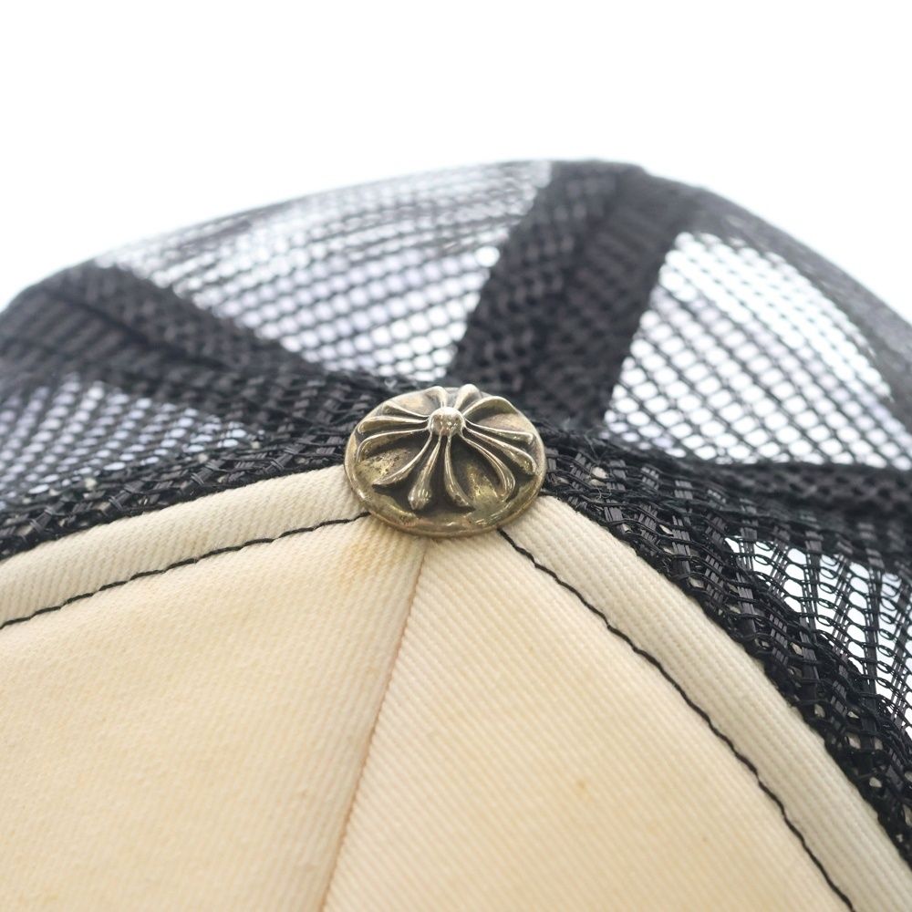 Chrome Hearts Trucker Cap Truck Khaki Cap CH Mesh Cap with Patch Cross Ball — view 5