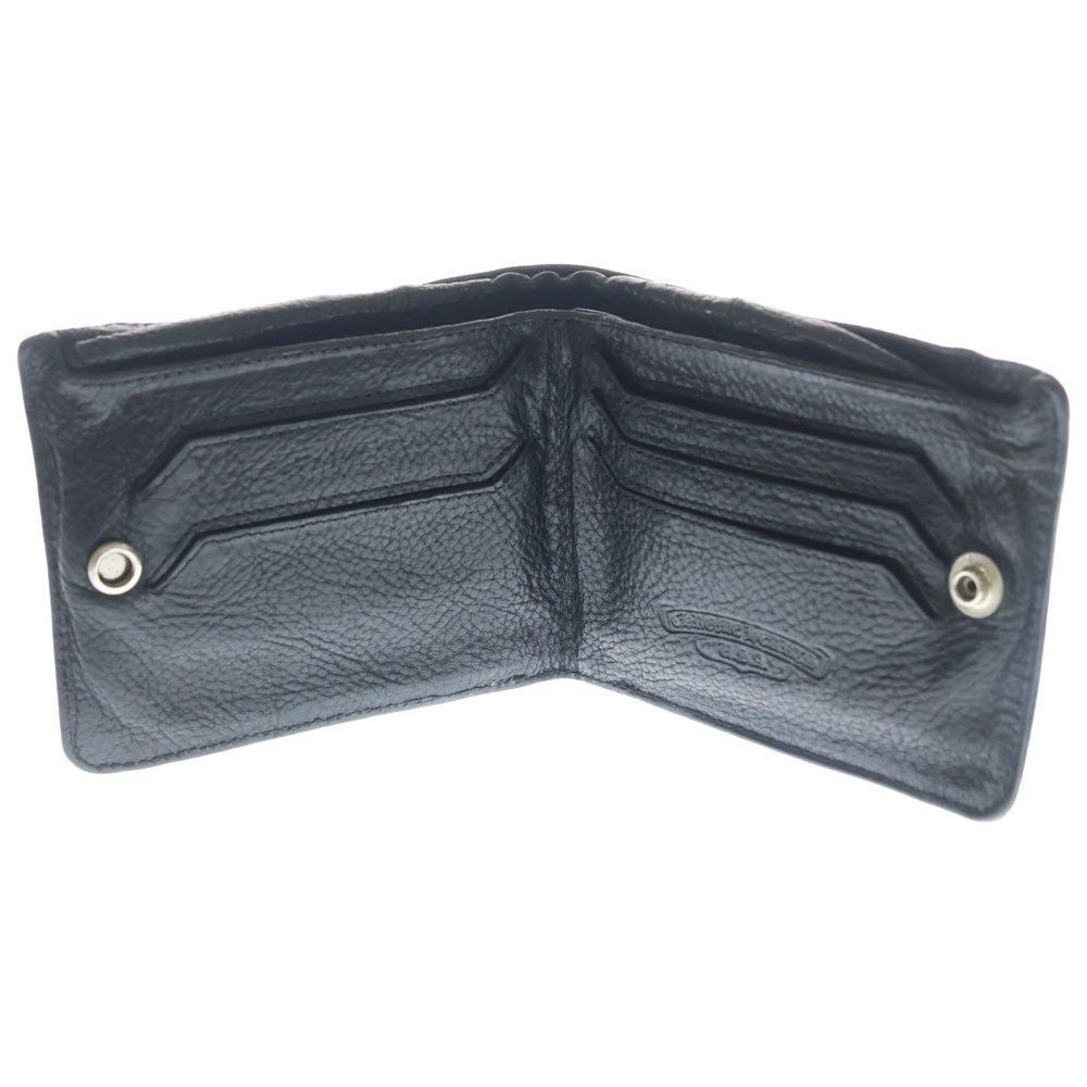 Chrome Hearts Aint Nothin 2 DO Funi Bifold Leather Wallet Black — view 4