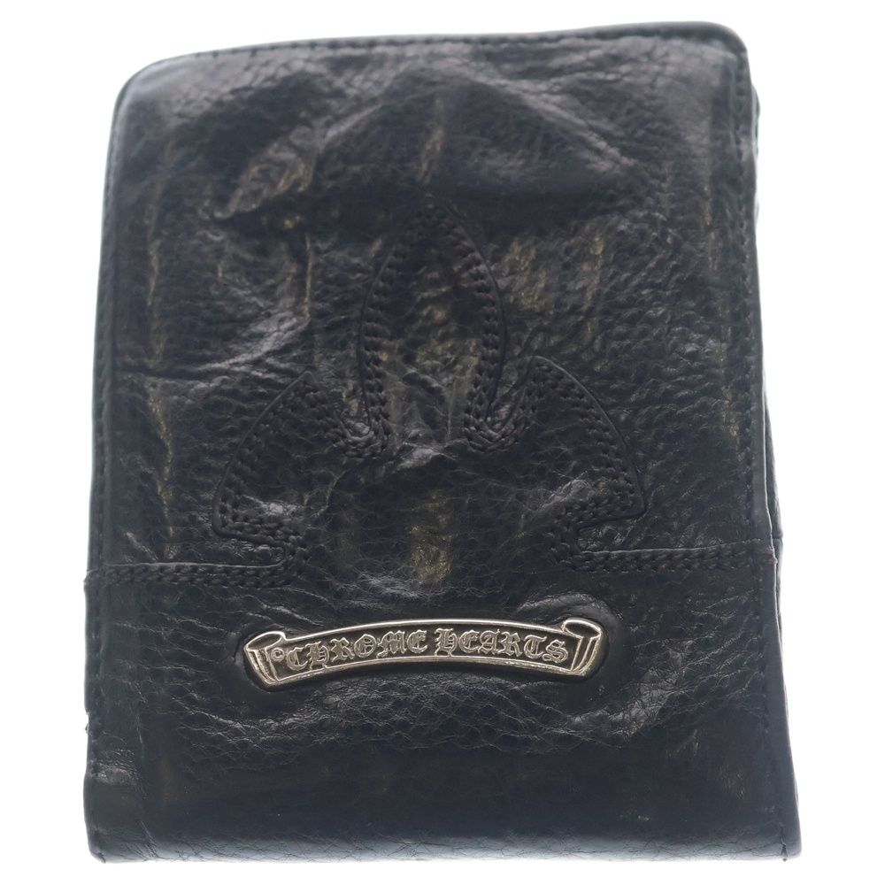 Chrome Hearts Aint Nothin 2 DO Funi Bifold Leather Wallet Black — view 2