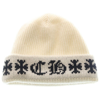 Chrome Hearts Big Daddy Star Cashmere Knit with Ball Beanie Cap Black Hat — view 2