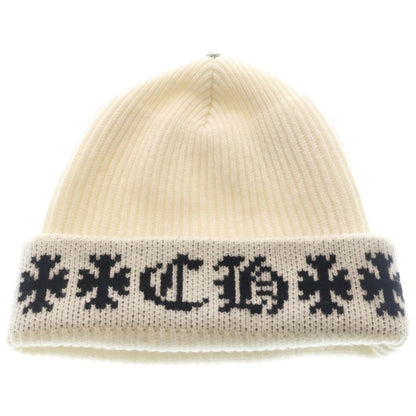 Chrome Hearts Big Daddy Star Cashmere Knit with Ball Beanie Cap Black Hat