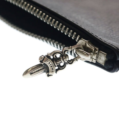 Chrome Hearts Zpr Chng Purse Change After Cross Patch Daga Zip Coin Case Black — view 5