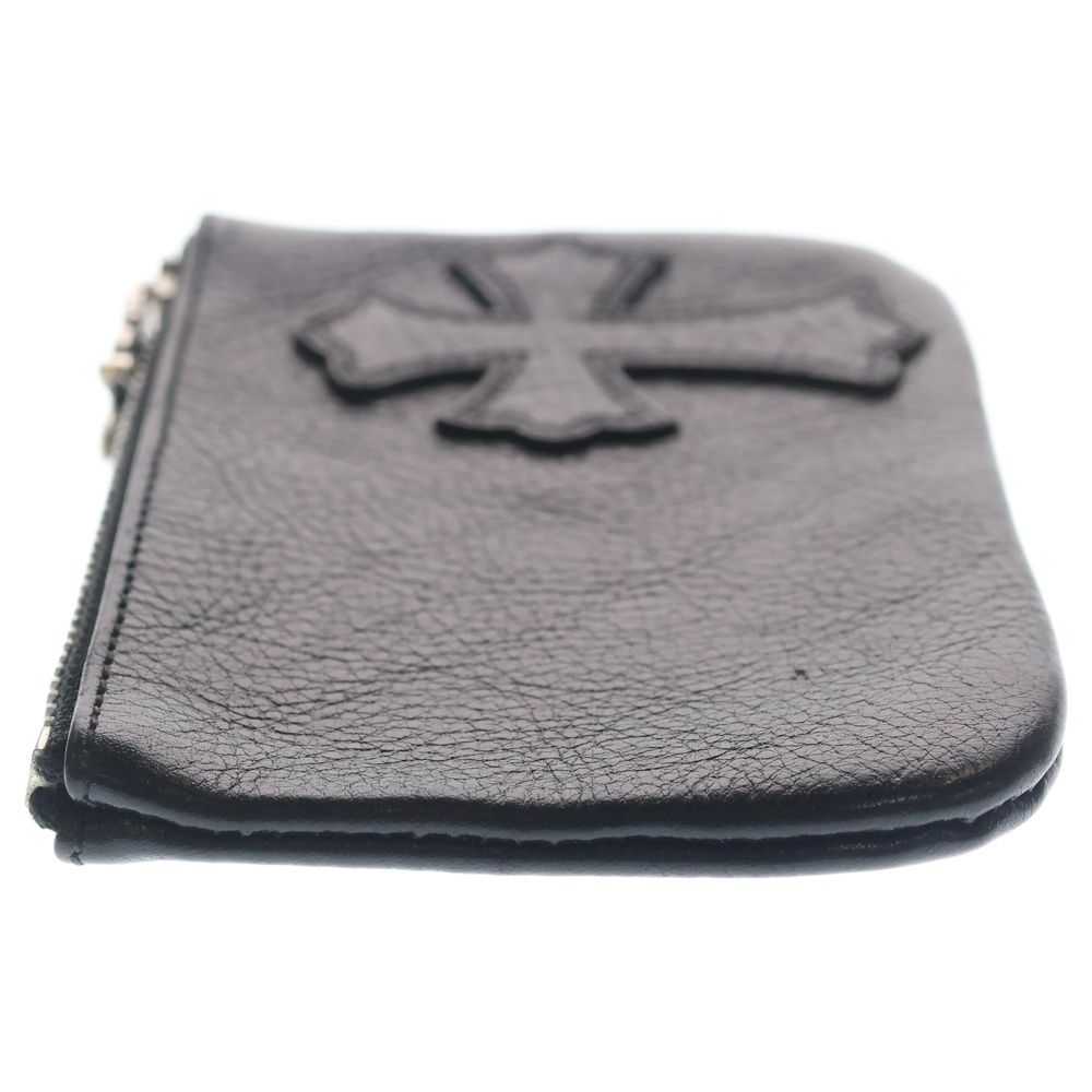Chrome Hearts Zpr Chng Purse Change After Cross Patch Daga Zip Coin Case Black — view 3