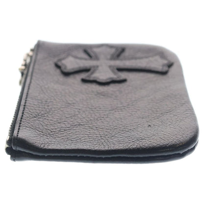 Chrome Hearts Zpr Chng Purse Change After Cross Patch Daga Zip Coin Case Black — view 3