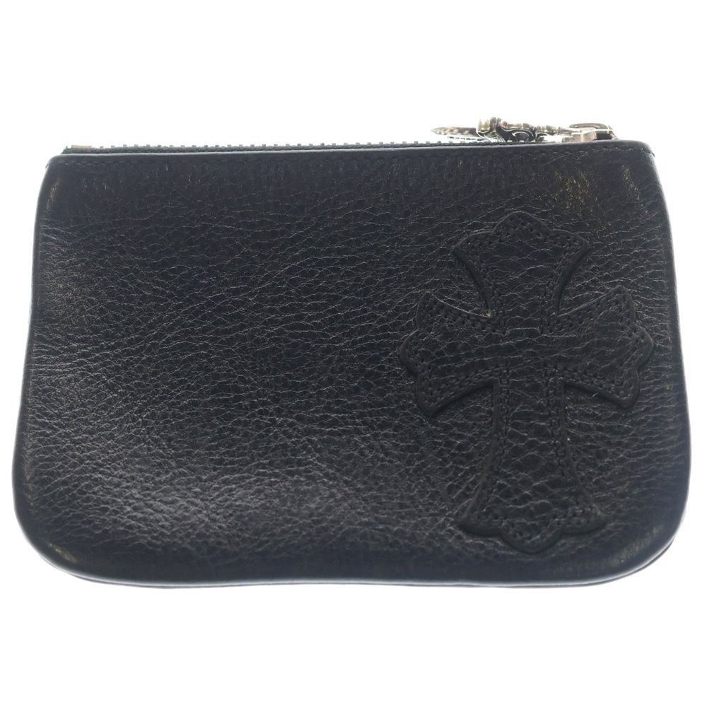 Chrome Hearts Zpr Chng Purse Change After Cross Patch Daga Zip Coin Case Black