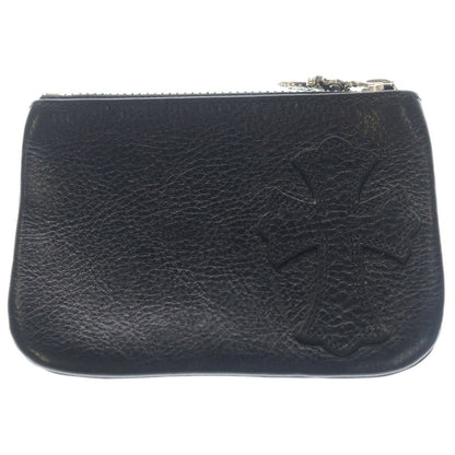 Chrome Hearts Zpr Chng Purse Change After Cross Patch Daga Zip Coin Case Black
