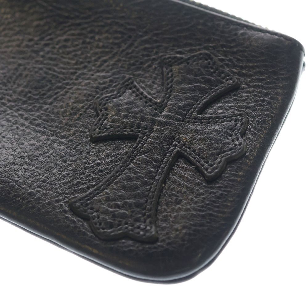 Chrome Hearts Zpr Chng Purse Change After Cross Patch Daga Zip Coin Case Black — view 6