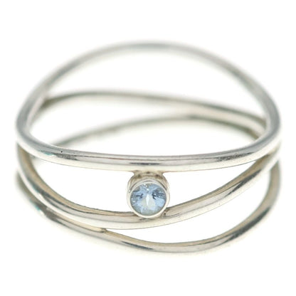 Tiffany & Co Elsa Peretti Wave Row Ring Aquamarine Silver — view 4