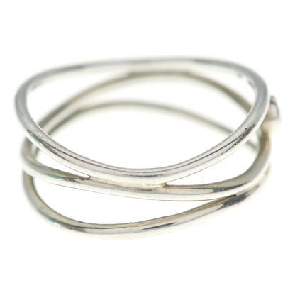 Tiffany & Co Elsa Peretti Wave Row Ring Aquamarine Silver — view 3