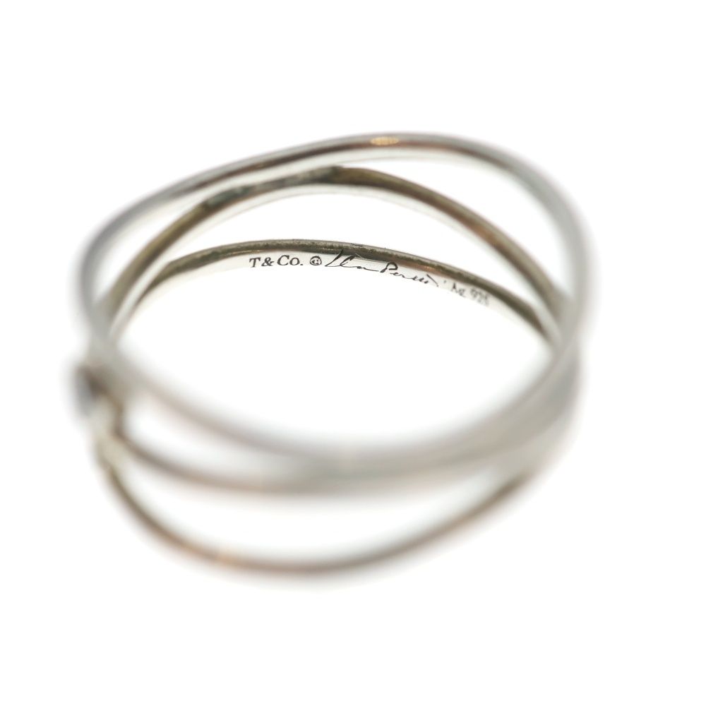 Tiffany & Co Elsa Peretti Wave Row Ring Aquamarine Silver — view 5