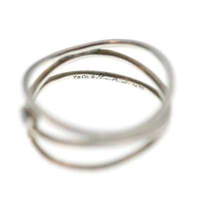 Tiffany & Co Elsa Peretti Wave Row Ring Aquamarine Silver — view 5