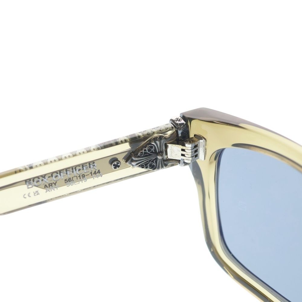 Chrome Hearts Box Officer Dagger Temple Clear Frame Sunglasses Smoke Khaki — view 4