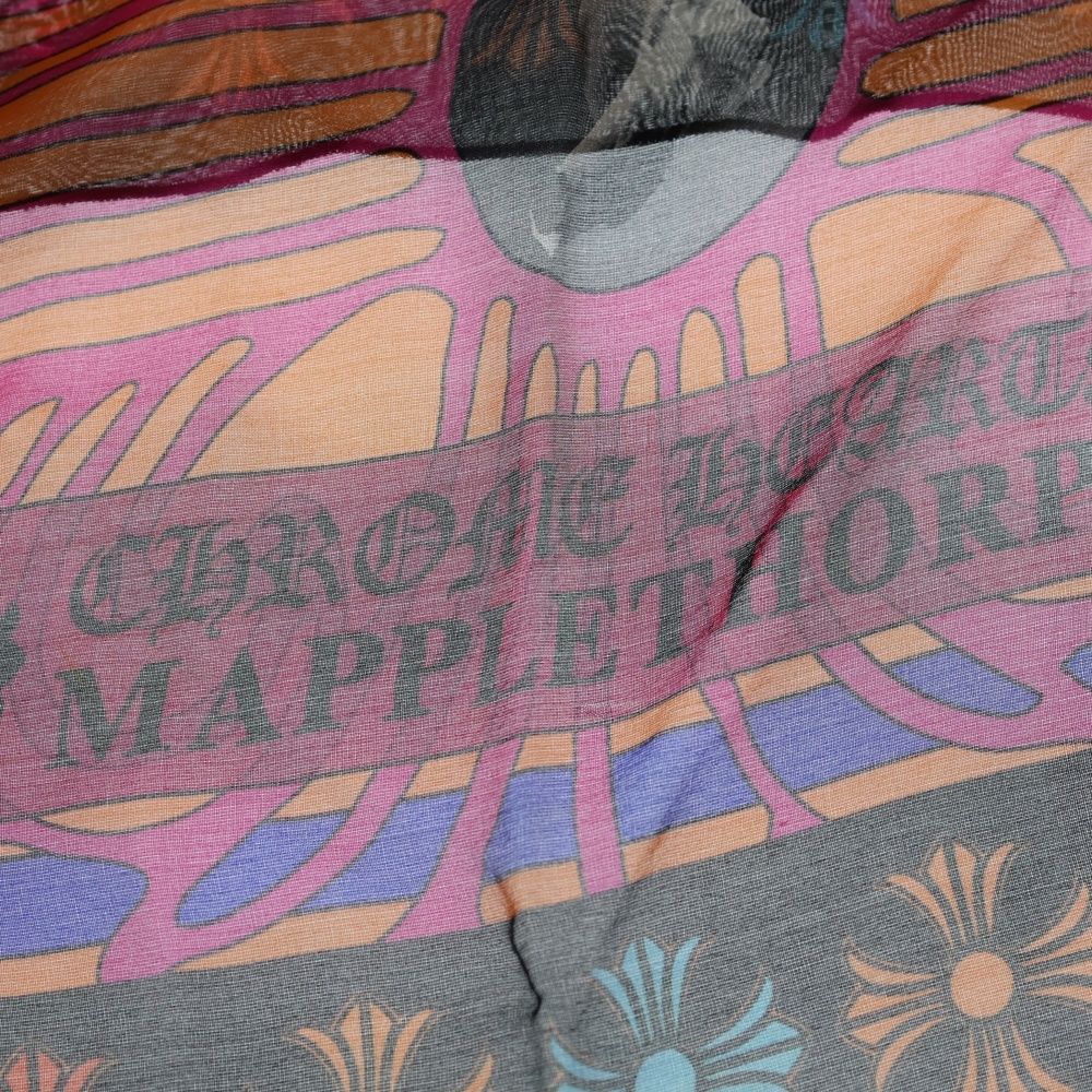 Chrome Hearts Mapplethorpe CH Plus Slik Skf Maplethorpe CH Silk Scarf Orange — view 5