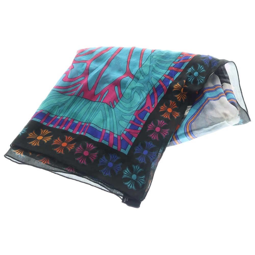 Chrome Hearts Mapplethorpe CH Plus Slik Skf Maplethorpe CH Silk Scarf Blue