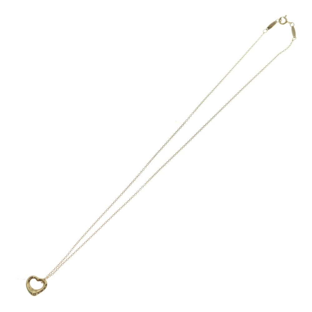Tiffany & Co Open Heart Necklace Pendant Chain Gold — view 2