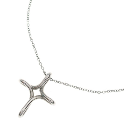 Tiffany & Co Infinity Cross Necklace Pendant Chain Silver
