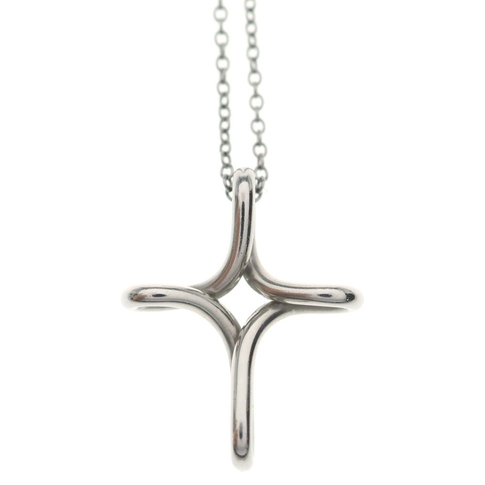 Tiffany & Co Infinity Cross Necklace Pendant Chain Silver — view 3