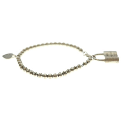 Tiffany & Co Lock Charm Cadena Beads Bracelet 925 Sterling Silver — view 3