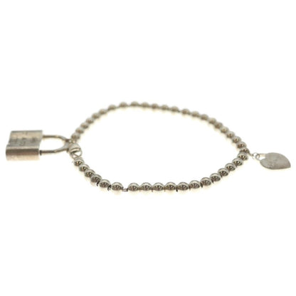 Tiffany & Co Lock Charm Cadena Beads Bracelet 925 Sterling Silver — view 4