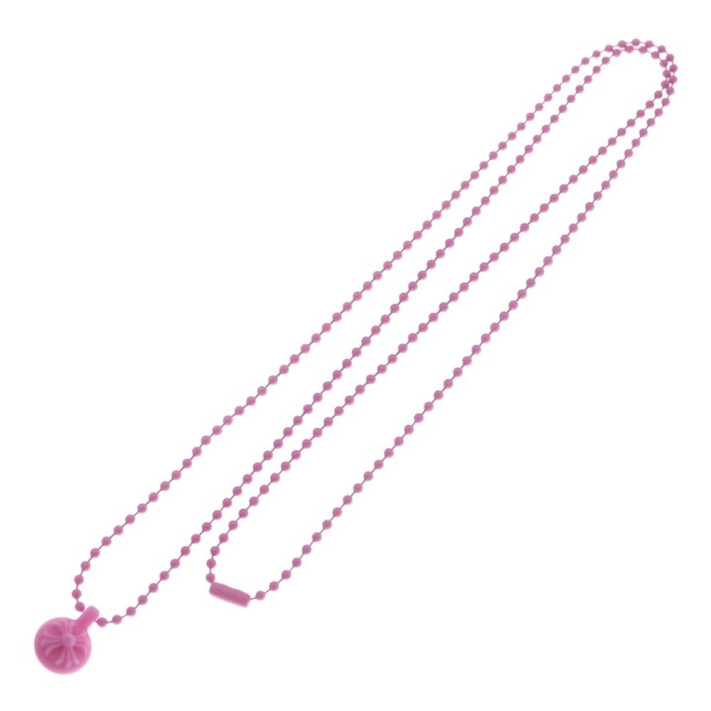 Chrome Hearts Rubber No2 Cross Ball Necklace Pendant Pink — view 2