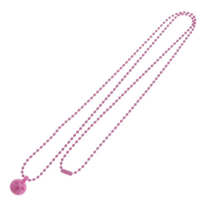 Chrome Hearts Rubber No2 Cross Ball Necklace Pendant Pink — view 2