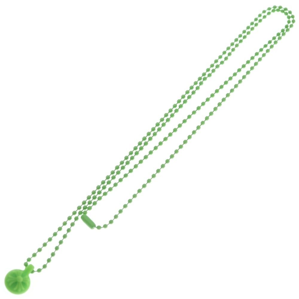 Chrome Hearts Rubber No2 Cross Ball Necklace Pendant Green — view 2