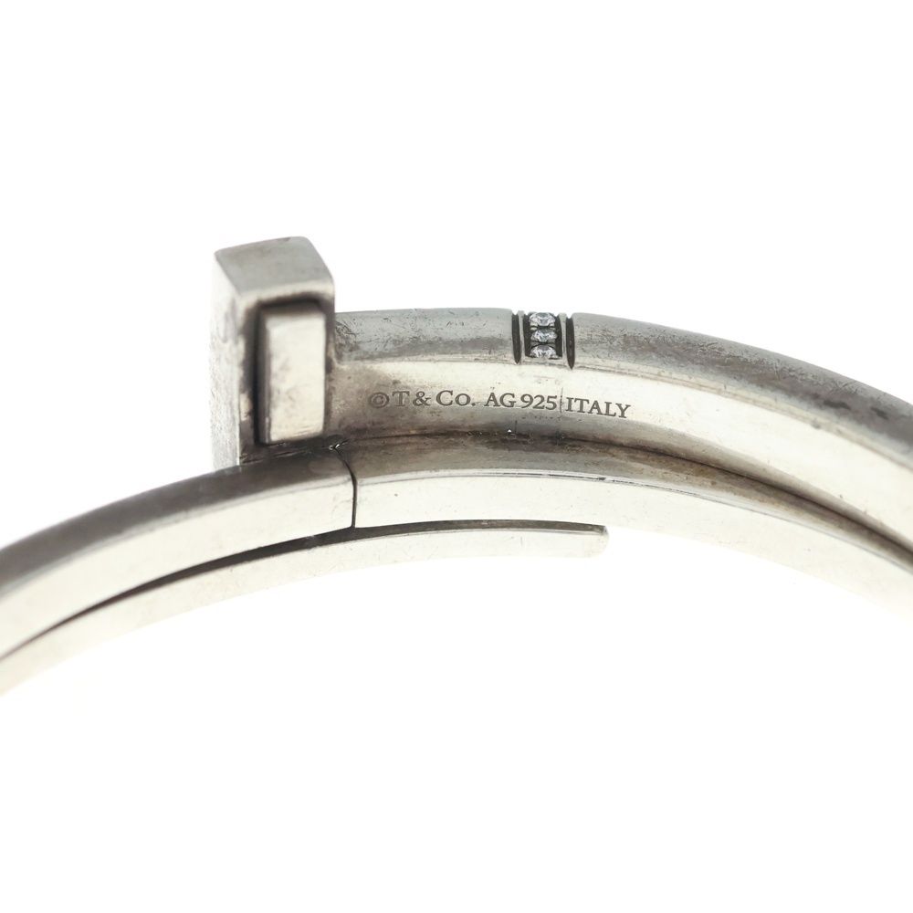 Tiffany & Co T Square Wrap Diamond Bracelet Silver — view 5