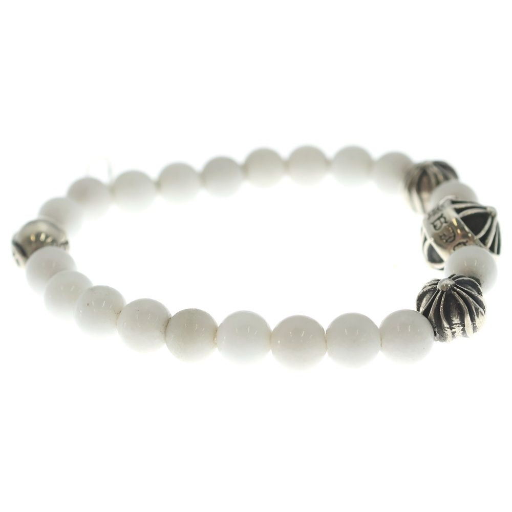Chrome Hearts 8 mm Bead Bracelet White Turquoise Silver — view 3