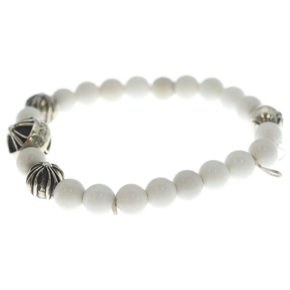 Chrome Hearts 8 mm Bead Bracelet White Turquoise Silver — view 4