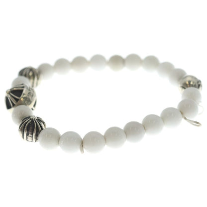Chrome Hearts 8 mm Bead Bracelet White Turquoise Silver — view 4