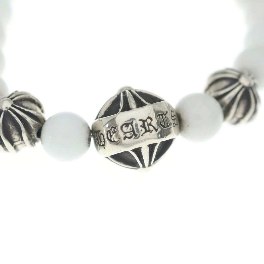 Chrome Hearts 8 mm Bead Bracelet White Turquoise Silver — view 6