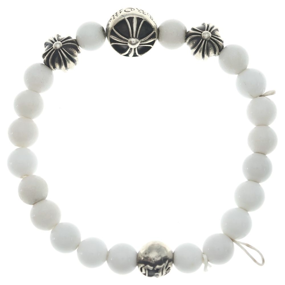 Chrome Hearts 8 mm Bead Bracelet White Turquoise Silver — view 2