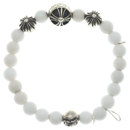 Chrome Hearts 8 mm Bead Bracelet White Turquoise Silver — view 2