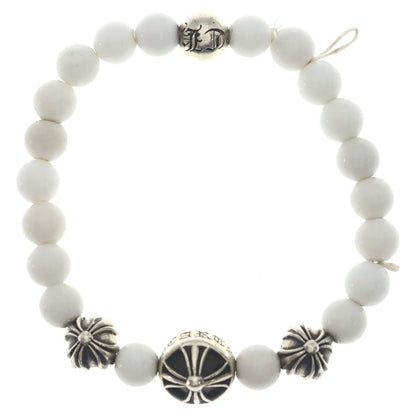Chrome Hearts 8 mm Bead Bracelet White Turquoise Silver