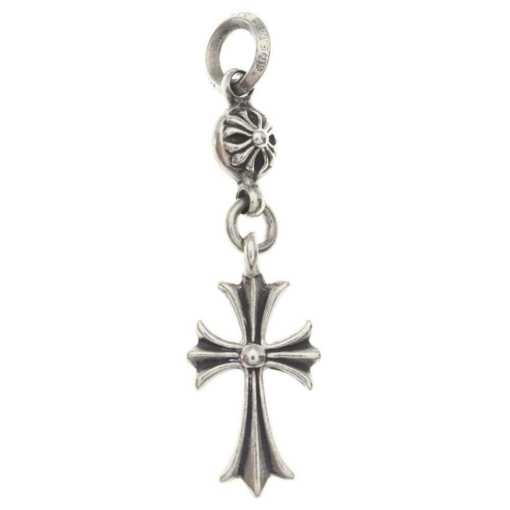 Chrome Hearts Tny CH Crs 1 Ball Tiny CH Cross Charm Pendant Top Silver