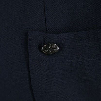Chanel Silk 3/4 Sleeve Dress Navy — view 6