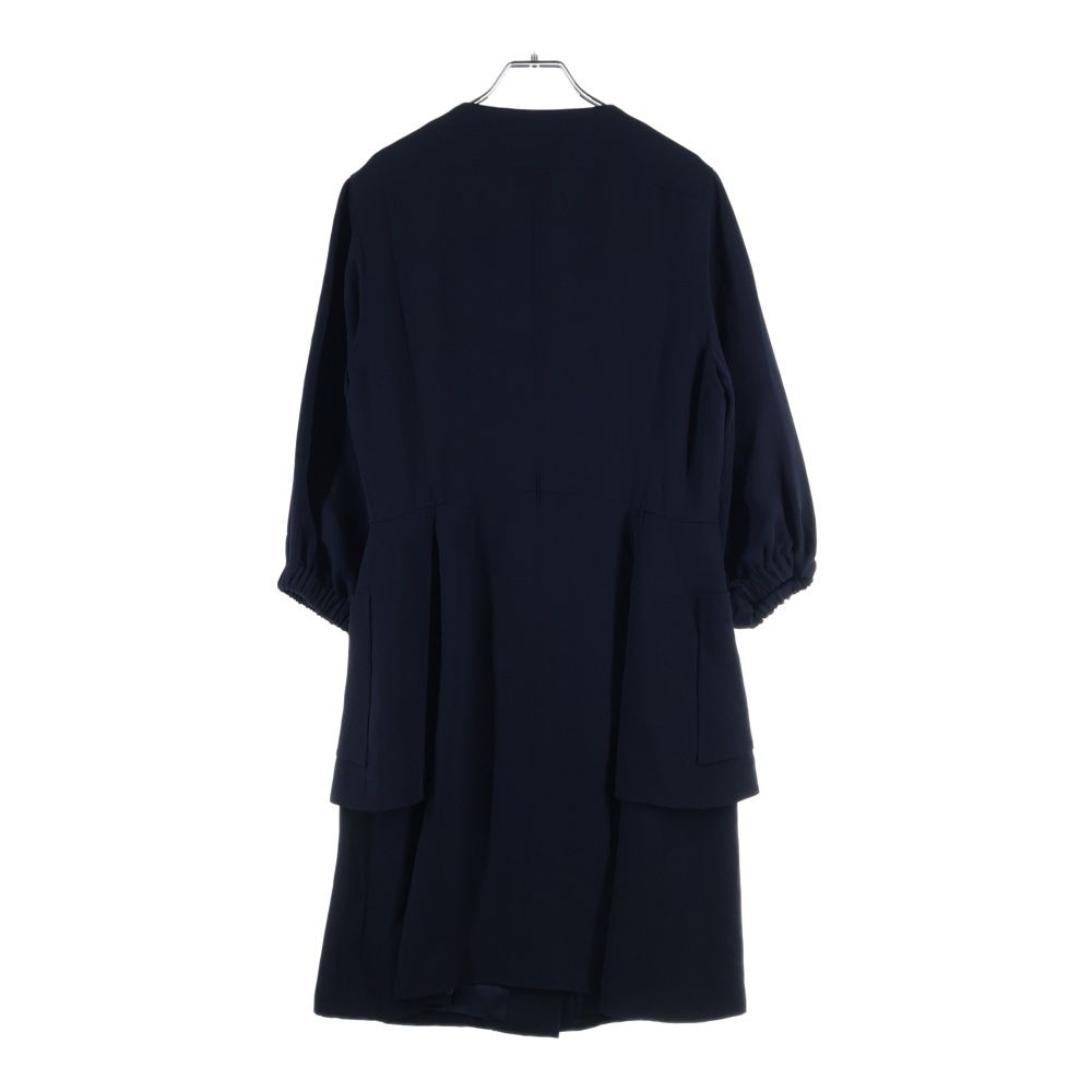 Chanel Silk 3/4 Sleeve Dress Navy — view 2