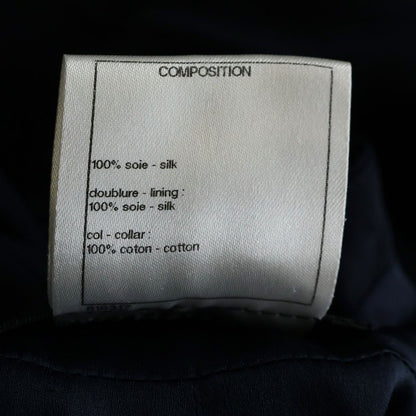 Chanel Silk 3/4 Sleeve Dress Navy — view 8
