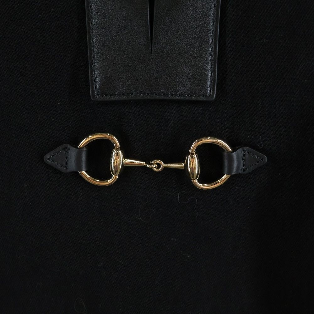 Gucci Cotton Denim Short Sleeve Shirt with Clamp Black — view 5