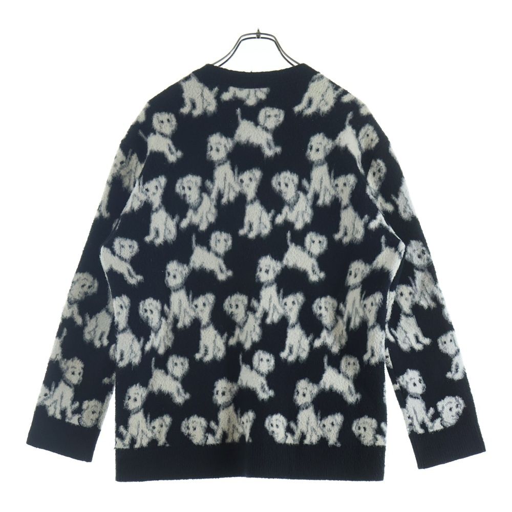 Celine Amy Dorian Jacquard Dog All Over Pattern Cardigan Black Dog — view 2