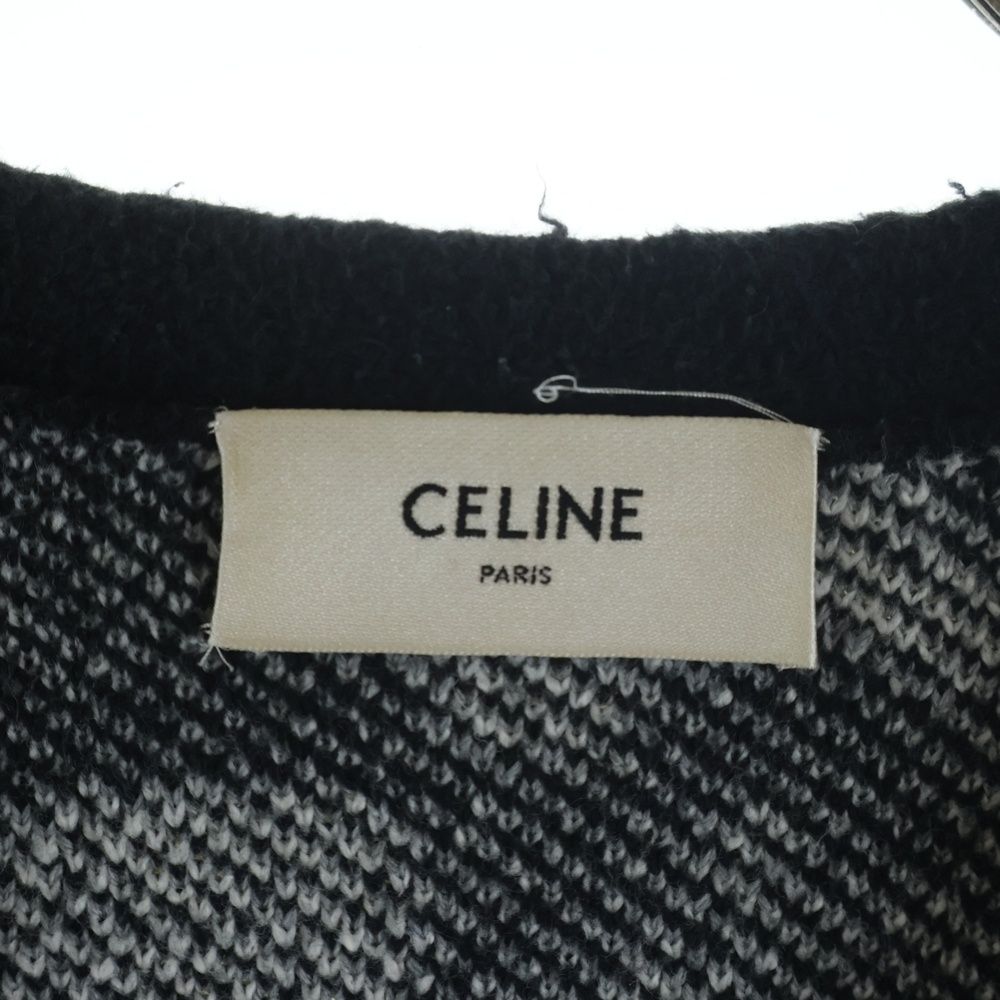 Celine Amy Dorian Jacquard Dog All Over Pattern Cardigan Black Dog — view 7