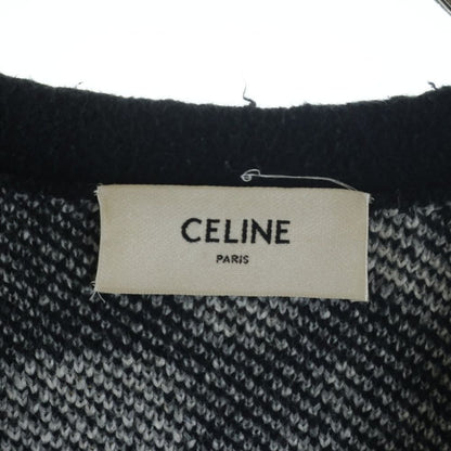 Celine Amy Dorian Jacquard Dog All Over Pattern Cardigan Black Dog — view 7