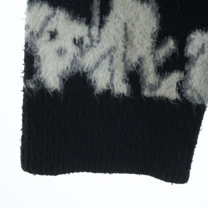 Celine Amy Dorian Jacquard Dog All Over Pattern Cardigan Black Dog — view 3