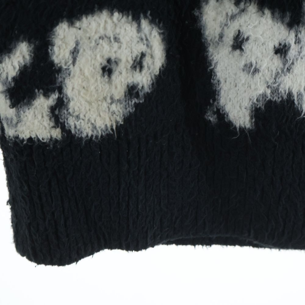 Celine Amy Dorian Jacquard Dog All Over Pattern Cardigan Black Dog — view 5