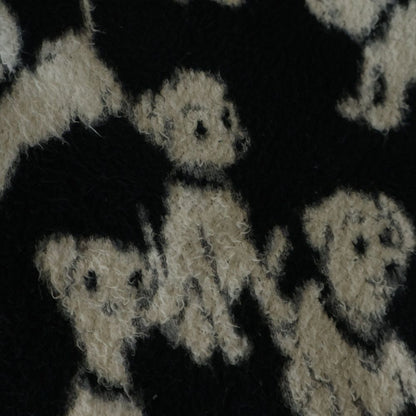 Celine Amy Dorian Jacquard Dog All Over Pattern Cardigan Black Dog — view 6