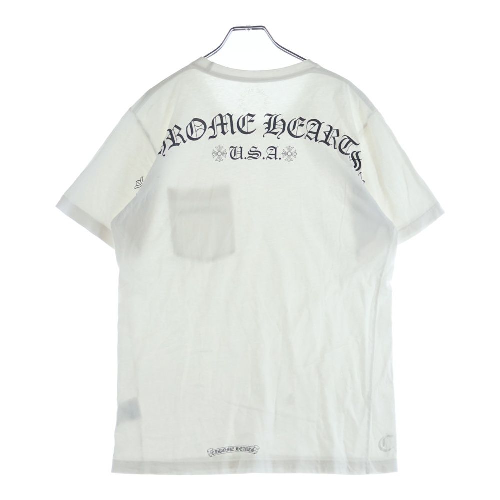 Chrome Hearts Back Arch Usa Logo Tee Usa Short Sleeve T-Shirt White